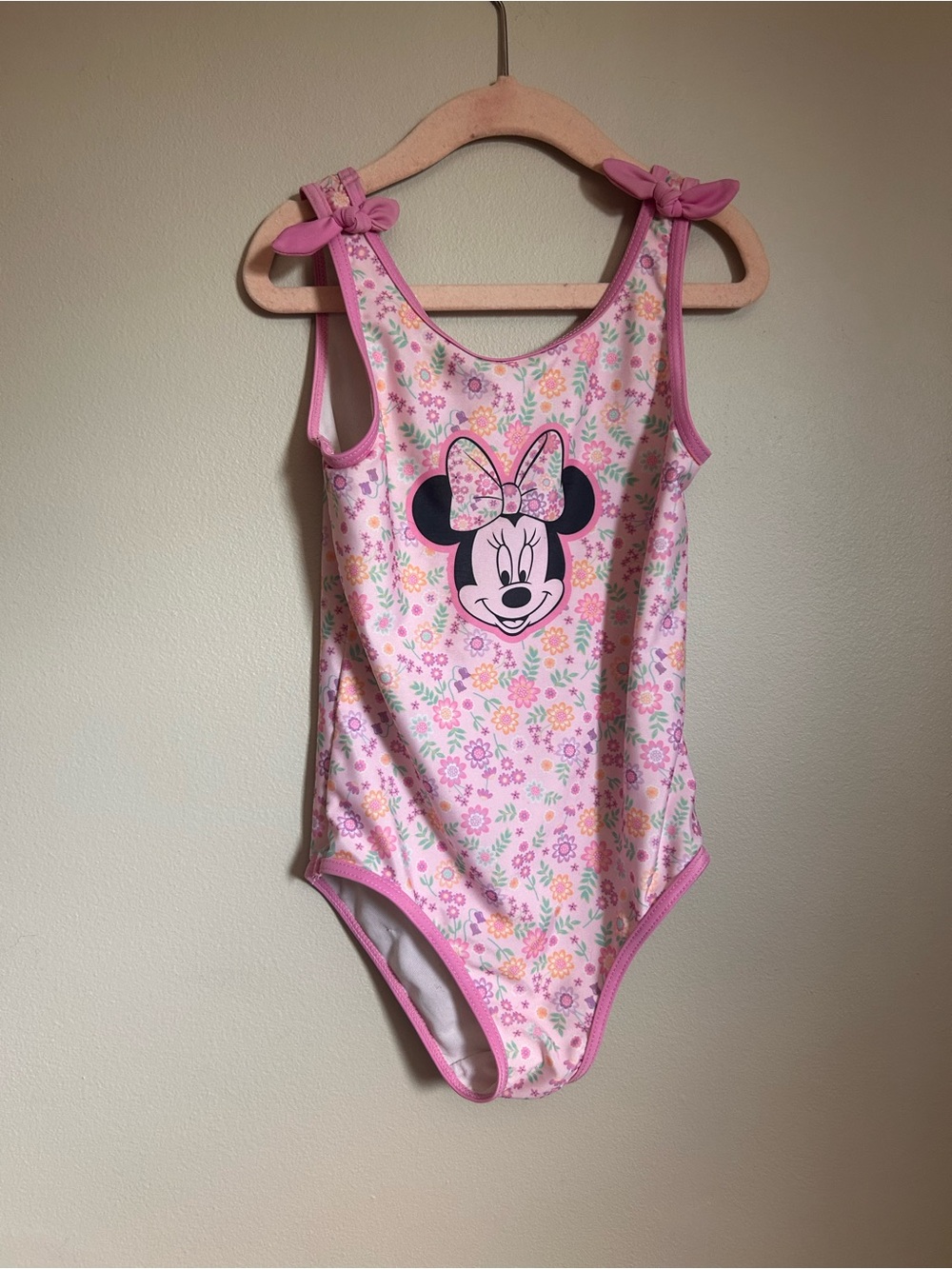 Disney Pink Minnie Mouse Floral One-Piece Swim Suit